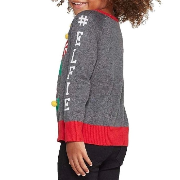 Well Worn Holiday Elfie Sweater Charcoal Grey Sz 2T - Picture 9 of 10